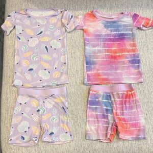 Little Sleepies Seashell and Tie-Dye Pajama Set